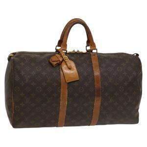 LOUIS VUITTON Monogram Keepall 50 Boston Bag M41426 LV Auth 134394